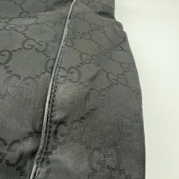 Authentic Gucci Vintage Black GG Monogram Nylon Tote Bag - Picture 8 of 15